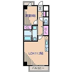 グレイスコート 1LDKの間取図画像