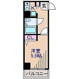 クリオ菊名参番館 1Kの間取図画像