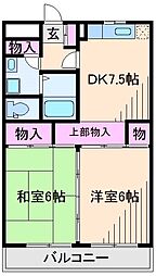 マンションホープ 2DKの間取図画像