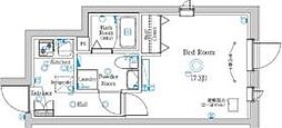 RaffistarShinmaruko 1Kの間取図画像