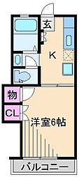 CASA 1Kの間取図画像