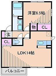 ソレイユ新吉田東 1LDKの間取図画像