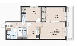 ディアST2 2LDKの間取図画像