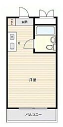 ラ・レジダンス・ド・ポローニア ワンルームの間取図画像