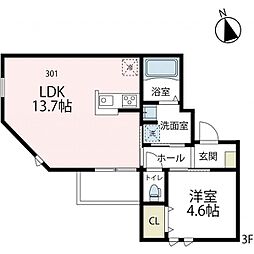 ボワ メゾン 3階