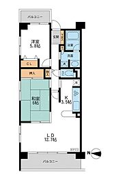 CASSIA横濱ガーデン山 2LDKの間取図画像