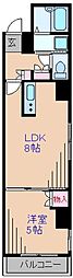 MAXIVヒヨシ 1LDKの間取図画像