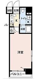 グリフィン新横浜・参番館 1Kの間取図画像