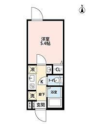 SENYO SQUARE 武蔵小杉 1Kの間取図画像