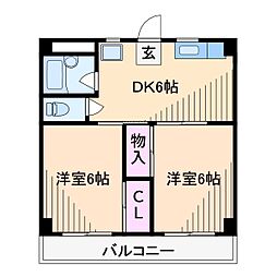 TAIKO1957 2DKの間取図画像