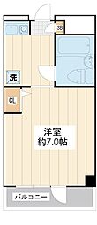 KJメゾン岸根公園 1Kの間取図画像