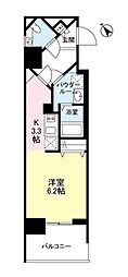 グロースメゾン新横浜 1Kの間取図画像