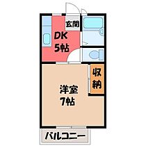 福正ハイツ Ｂ  ｜ 栃木県宇都宮市鶴田町（賃貸アパート1DK・2階・27.08㎡） その2