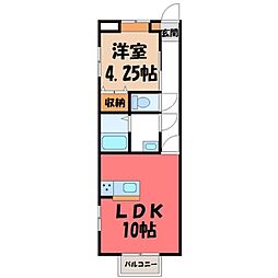 S-designコート I 1階1LDKの間取り