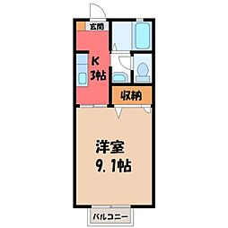 間取図画像 1K