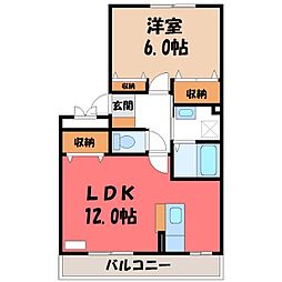 グレイスコートY's 1LDKの間取図画像