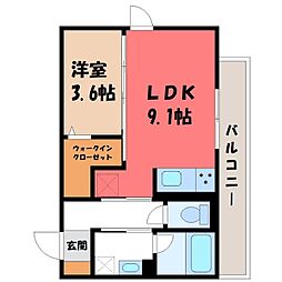 グランカナル 1LDKの間取図画像