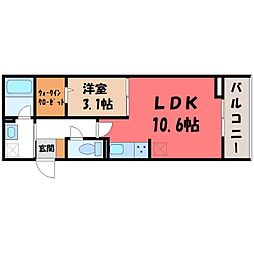 D-gempy今泉二丁目 1LDKの間取図画像
