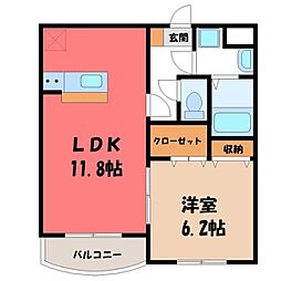 VILLAソレイユ 1LDKの間取図画像