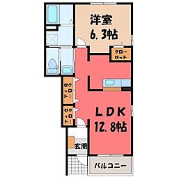 グリーンガーデン3 1LDKの間取図画像