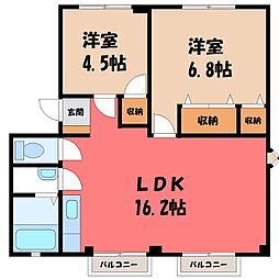 ソフィアC 2LDKの間取図画像