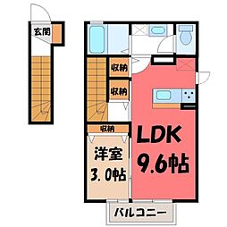 スターフォールA 1LDKの間取図画像