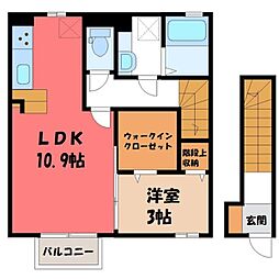 ウィットSW2 1LDKの間取図画像