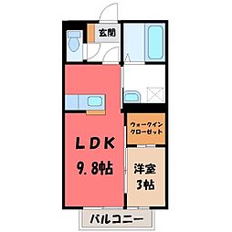 サンプラウド 1SKの間取図画像