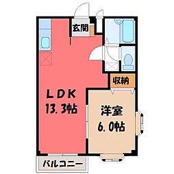 東武宇都宮線 江曽島駅 徒歩13分 2階/-