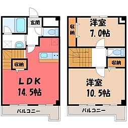 ファイブシティ 2LDKの間取図画像