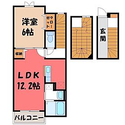 カレント 1LDKの間取図画像
