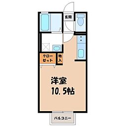 JR東北本線 雀宮駅 徒歩8分 2階/-