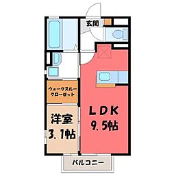 JR東北新幹線 宇都宮駅 バス17分 下栗団地西下車 徒歩9分 2階/-