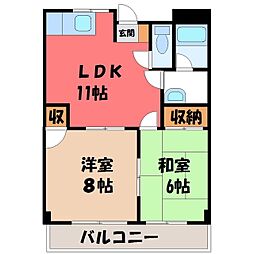 JR東北本線 宇都宮駅 徒歩16分 2階/-