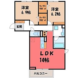 JR東北本線 岡本駅 3.2km 1階/-