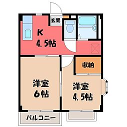 JR東北本線 宇都宮駅 バス19分 御幸小学校入口下車 徒歩5分 2階/-