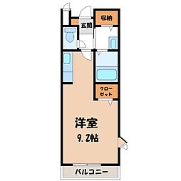 エクセランTA ワンルームの間取図画像