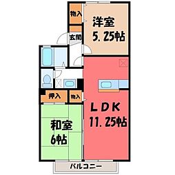 アネックスA 2LDKの間取図画像