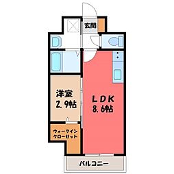 IRMS III 1LDKの間取図画像