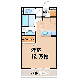 アーティストリー ワンルームの間取図画像