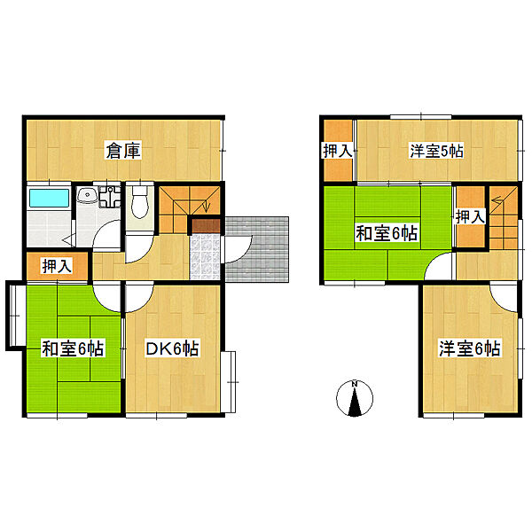 敷地北側に住居棟あり：使用できません