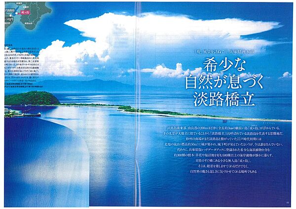 現地から「成ヶ島」を望む