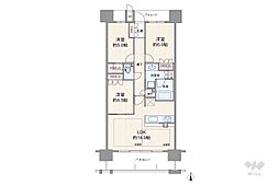 パークナード・レーベン茨木さわらぎ 3LDKの間取図画像