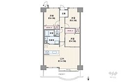 アドリーム千里丘 3LDKの間取図画像