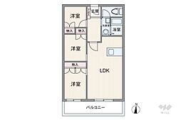 ローレルハイツ茨木総持寺第2号棟 3LDKの間取図画像