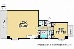 ビクトリア水前寺 1LDKの間取図画像
