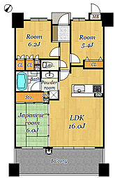 サーパス保田窪 3LDKの間取図画像