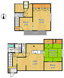 日向市財光寺戸建 3LDKの間取り