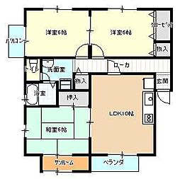 サニーコート長坂 3LDKの間取図画像