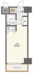 堺筋本町アーバンライフアーバンスクエア ワンルームの間取図画像